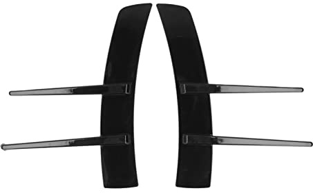 Difusor de parachoques delantero, 2 piezas ABS Universal negro brillante para parachoques delantero, cuerpo lateral, alerón, alerón, aletas Canard para coche