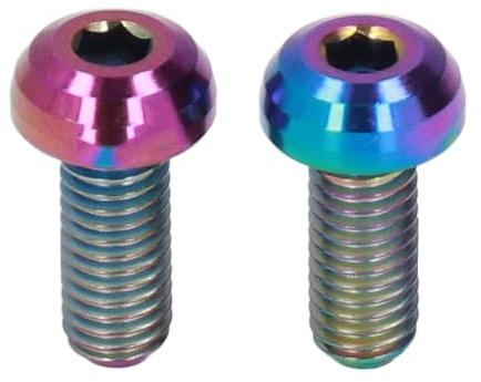 Dilwe Vis de Porte-bidon de Vélo, 2 Pièces Boulons de Porte-bidon de Vélo en Alliage de Titane Vis de Porte-bidon de Vélo M5x12mmBicyclettes et pièces détachées