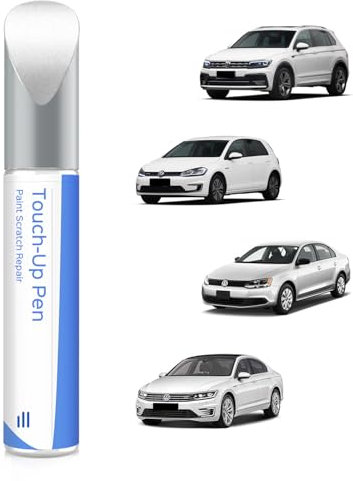 LC9A/0Q Stylo de retouche blanc pur compatible avec VW/Volkswagen Correspondance exacte des éclats et des rayures