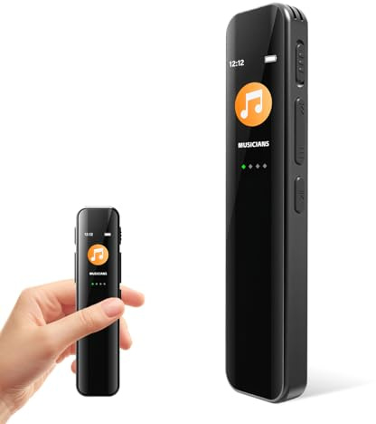 Dittafono Mini 64 GB, registratore vocale digitale, registratore vocale digitale con riproduzione, registratore audio per riunioni, interviste, registrazione vocale one-touch