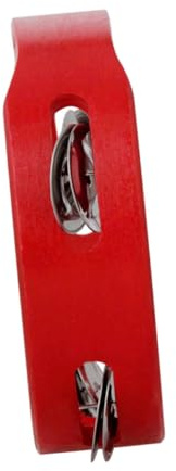 FIXOSHEE Tambourin en Bois Garçon Et Filles Rouge Petit Format avec Clochettes Métalliques Sonore Ludique pour Musique, Danse Et Jeux Éducatifs