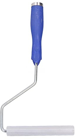 FTVOGUE Rodillo Laminador de Fibra de Vidrio, Rodillo de Burbujas de Aleación de Aluminio con Cabezal de Rollo de 21 X 150 Mm, Ergonómico para Compactación Niveladora de FRP y Pegado Manual de Fibra