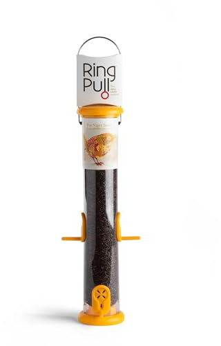 Ring-Pull TO-N2Y Medium Bird Feeder for Niger Seeds - Yellow