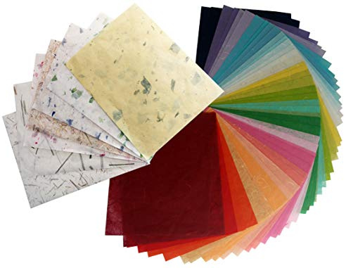 40 Feuilles 8.5 X11in papier mûrier Motif Craft fabriqué à la main Art Soie Japon Origami Washi Wholesale Bulk vente Unryu Elle Thaïlande Products Fabrication de cartes