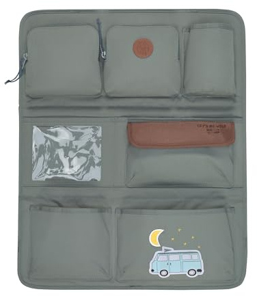 LÄSSIG Organizzatore per auto Organizzatore per sedili posteriori dell'auto Borsa per sedili posteriori dell'auto da appendere pieghevole 55 cm/Car Wrap-to-Go Adventure Bus
