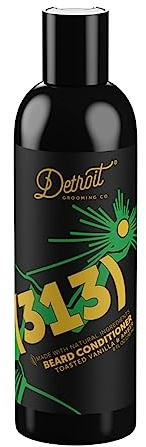 Detroit Grooming Co. Beard Conditioner with Apple Extract & Aloe Vera – Softening, Detangling, and Hydrating Beard Conditioner – 313 (Toasted Vanilla & Amber) - 8oz