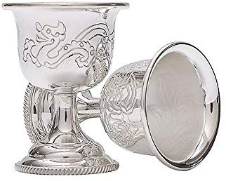 XXSC-ZC Verre à vin en Argent Sterling, Liqueur Sherry Cocktail Rum Verre de Rhum, Coup de Verre à la Main Gobelet de Verre, adapté aux Esprits