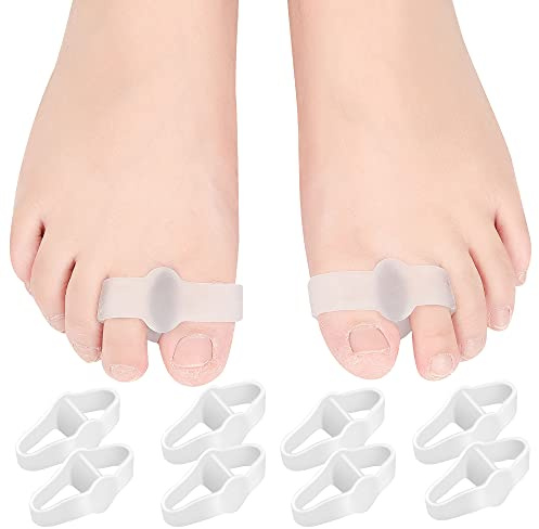 DYKOOK Bunion Splints Gel Toe Separator with 2 Loops 10 Pack Bunion Corrector for Women & Men To Help With Bunionette, Calluses, Blister Pain Relief and Aligning Overlapping Hammer Toe