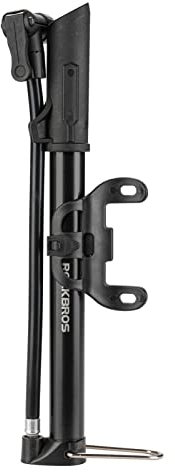 ROCKBROS Rahmenpumpe Mini Fahrradpumpe 120 PSI / 8,27 Bar Fußpumpen Minipumpe Presta & Schrader Klein Standpumpe mit Halterung Tragbar ca. 159g Alu