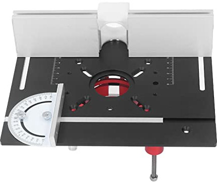 Piastra per Fresatrice Banco per la Lavorazione del Legno, Diametro 63,8-65 Mm Robusto Sollevatore per Router Lega di Alluminio Acciaio Inossidabile Scala Chiara Gamma di Sollevamento 0-47 Mm per