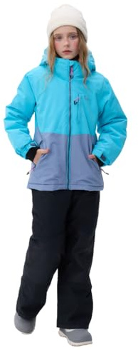 SMONTY SNOWER - Tuta da sci per ragazze, con cappuccio rimovibile, extra calda, invernale
