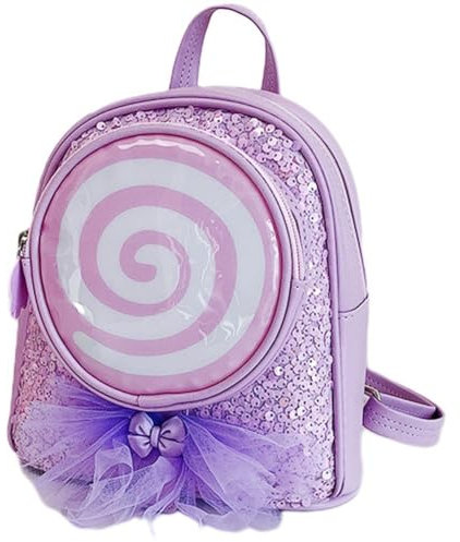Sanfly Mochila para Niñas con Diseño De Dulces De Dibujos Animados, Bolso Escolar con Luz Led, Bonito Compartimento Luminoso, Bolso De Hombro para Viajes Aire Libre