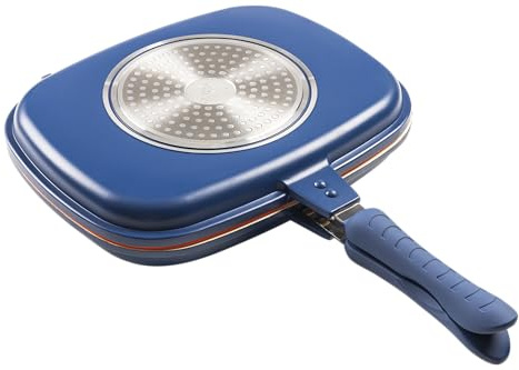 Mundial 12-Inch Take-A-Part Double Skillet – Nonstick Ceramic Coated Frying Pan for All Stovetops (Gas, Electric, Induction, Ceramic) – Dishwasher Safe with Extra Silicone Seal