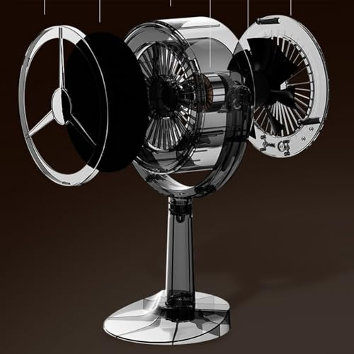 Honseadek Cappa USB da tavolo, ad angolo regolabile, ventilatore portatile per cucina e barbecue, con spugna filtrante, 35 x 21 cm, cachi