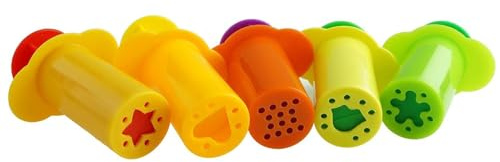Play Dough Tools Set for Kids - 5-Piece Pretend Play Kit with Squeezers & Cutters for Imaginative Fun, Fine Motor Skills