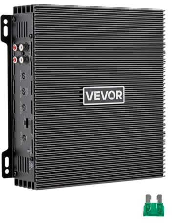 VEVOR 2 Channel Car Audio Amplifier 2 Ohm Stable Bridgeable Class A/B Full Range Stereo Amp Max Power 2 x 300W @ 4 Ohm / 2 x 600W @ 2 Ohm for Car SUV Truck Off-Road