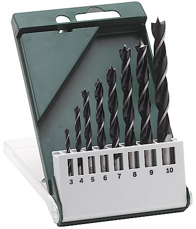 Bosch 2 609 255 215 - Juego de 8 brocas en espiral para madera