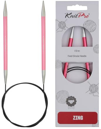 KnitPro Zing Fixed Circular Needles 24 (60cm) | Size 6.50mm