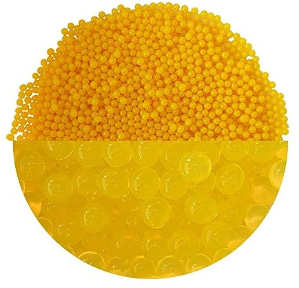 trendfinding 100 g gránulos Decorativos retenedores de Agua Amarillo-Naranja, granulometría 3,5-4 mm, decoración para Flores y Plantas, 10 litros, Muy económico, de Uso versátil