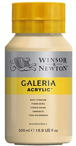 Winsor & Newton 500ml Bottle Galeria Acrylic Colour with Nozzle Cap - Buff Titanium