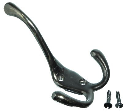 Dreifachhaken für Hüte und Mäntel, Metall, Antik-Look, mit verzinkten Schrauben, 20 Stück