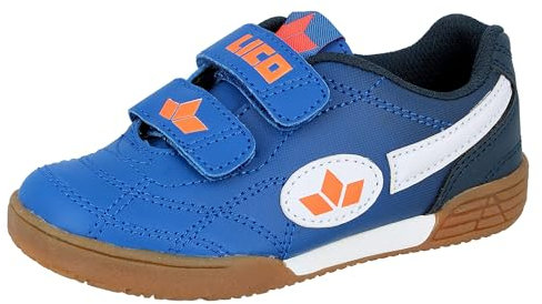 Lico Unisex Children's Bernie V Indoor Trainers (Velcro Fasteners May Vary), Blue / White / Orange, 14 UK