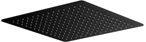 Stilform Luxus Edelstahl 40x40 cm Regendusche ULTRAFLACH in Schwarz Matt