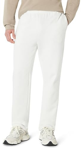 Amazon Essentials Pantalones Deportivos de Forro Polar con Parte Inferior Abierta (Disponibles en Tallas Grandes y Largos Especiales) Hombre, Gris Pálido, L