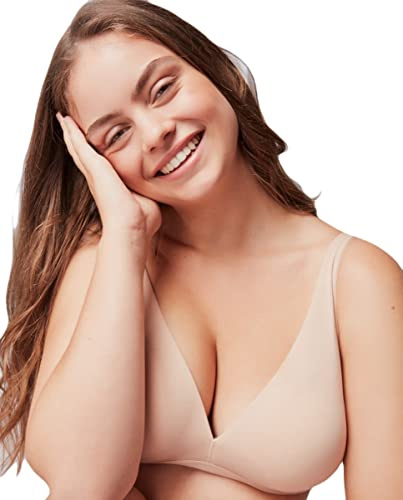GISELA – Sujetador Triangular Sin Aros, con Foam Extraíbles, Realce Personalizable, Tirantes Regulables y Cierre Trasero de Cuatro Posiciones, 95% Algodón