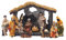 MACLARONX Juego de 12 Figuras de belén de Navidad con árbol de Nacimiento de Jesús, 3 sabios, Pastor reorganizable, decoración de Mesa para Interiores, hogar, Resina, Pintada a Mano, Coleccionable