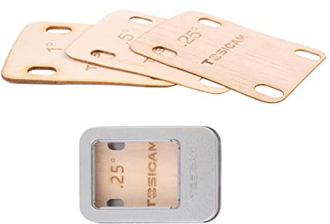 3 Stück Gitarrenhalsscheiben aus Kanada, massives Ahornholz, für angeschraubte Halsschrauben, geformt 0,25, 0,5, 1 Grad (0,25, 0,5, 1 Grad)