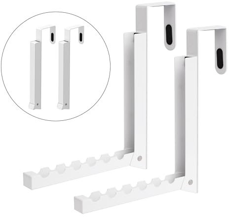 Inntop Perchero plegable para colgar sobre la puerta, para interior de la colada, espacio pequeño, plegable, paquete de 2