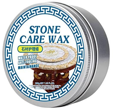 Cire Brillante à Polir pour Pierre 200g, Cire de Polissage et Restauration pour Nourrir, Polir et Protéger Meubles Murs Sol de Pierre, Carreaux de Céramique, Granit, Marbre contre Taches et Rayures