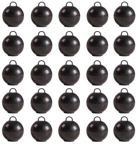 Black Round Bubble Balloon Weight 75g - Pack of 25