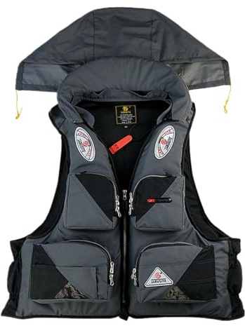 Xiaojiu Gilet Aide À La Flottabilité Adulte Gilet de Sauvetage pour Kayak, Grande flottabilité, de Sauvetage pour pêche en Plein air Adulte, Poche p XL