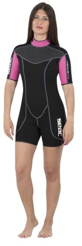 SEAC Sense Short Muta Corta da Donna per Snorkeling e Subacquea, Neoprene 2,5 mm Donna Nero M