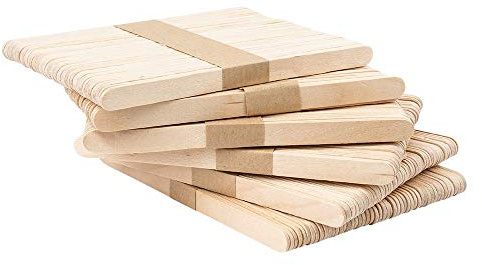 Ideen mit Herz Holzstäbchen | Holzspatel | Eisstiele aus Holz | Holzspachtel | 14 cm lang | 1 cm breit | ideal zum Basteln, Waxing, Eis selber machen | 300 Stück