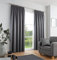 Fusion - Charcoal Grey Curtains W66 x L54 (168 x 137cm) - 100% Cotton - 2x Panels - Pencil Pleat Curtains in Grey - Soundproof Curtains & Thermal Curtains for Bedroom - Grey Pleated Curtains & Drapes