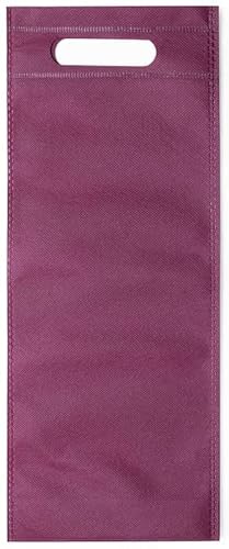 50 Bolsas para Botellas de vinos Material Non-Woven. Lote de Bolsas Burdeos de Vino para Bodas, bautizos y comuniones. Bolsas Regalo. Bolsas Clientes Tienda (Burdeos), 50