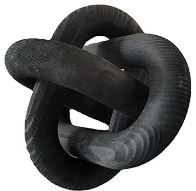 Frdun Nodo a catena decorativo intagliato a mano, decorazione del nodo della catena del paese 3 colori scegliere il colore del legno bianco nero per il gabinetto di esposizione del salone