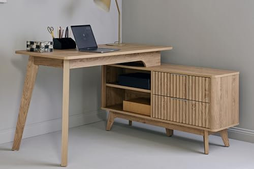 Jahnke Eckschreibtisch Wave C 150 E Montana Eiche