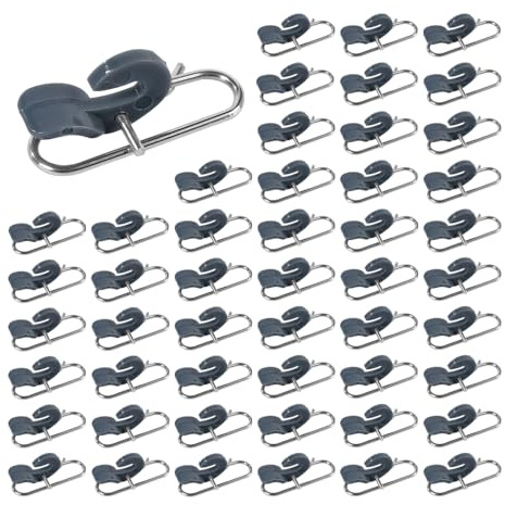 Ieron Lot de 50 Clips d'impact pour matériel de pêche en Acier Inoxydable pour appâts de pêche en Eau Douce et salée
