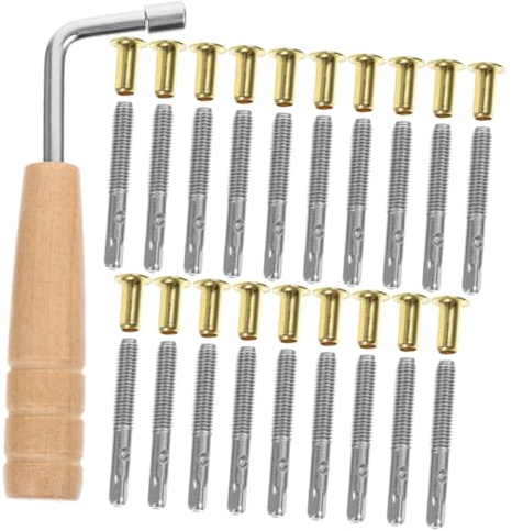 TOYANDONA Leierharfen Stimmstift Satz und Metall mit Stimmschlüssel und Ersatzwerkzeug für Stabile Befestigung