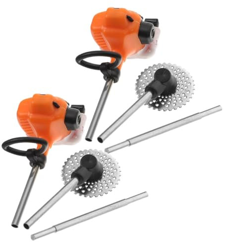 Milisten Miniatur Rasenmäher Modell Aus PVC 2 Stück Kleine Hausdekoration Für Puppenhaus Kleiner Gartengeräte Modell Dekorativer Kleiner Mäher Für Wohn Und Schlafzimmer