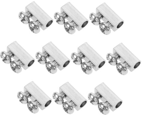 POPETPOP 10pièces Clips De Serrage Pour Câble Métallique Réglables à Double Pour Suspension De Et Équipements