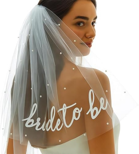 AstraGlam Bride to Be Sash Veil Bachelorette Party Accessories, Hen Party Veil, Bridal Shower Decorations, Engagement Gifts for Bride Hen Night