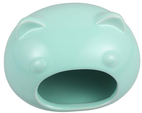 TOYANDONA Hamsterhus i Keramik för Smådjur Hållbart Gömställe i Ljusblått Bekväm Sovplats för Marsvin Igelkott och Små Gnagare och Kompakt Design för Burar