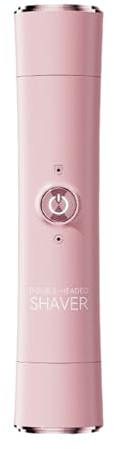 Epilatore Elettrico per Donna - Rifinitore Capelli per Zona Bikini Donne Testine Doppie - Rasoio Ergonomico per Sopracciglia Barba Orecchie Zone Delicate e Gambe