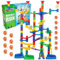 Marble Genius Murmelbahn (150 komplette Teile) Labyrinthbahn Rennspiel für Erwachsene, Teenager, Kleinkinder Kinder im Alter von 4-8 Jahren, (85 durchsichtige Murmelteile + 65 Glasmurmeln), Super Set