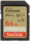 SanDisk Extreme 64 GB SDXC Speicherkarte bis zu 90 MB/Sek, Class 10, U3, V30, FFP